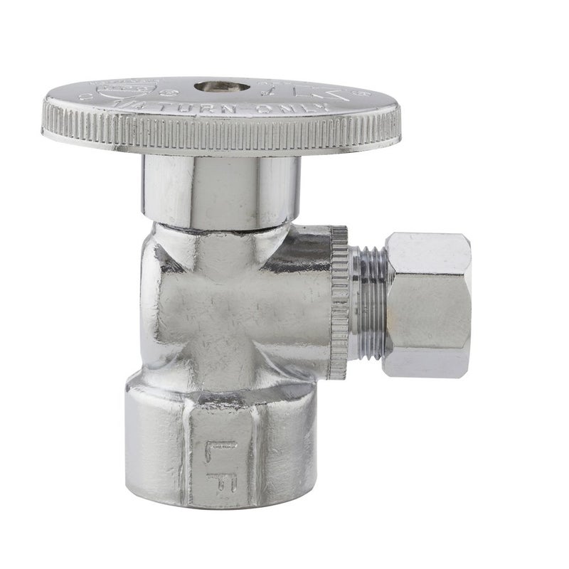 Keeney Plumb Pak, Chrome Keeney 2048PCLF 1/2-Inch FIP by 3/8-Inch O.D. Quarter Turn Angle Valve - Image 3